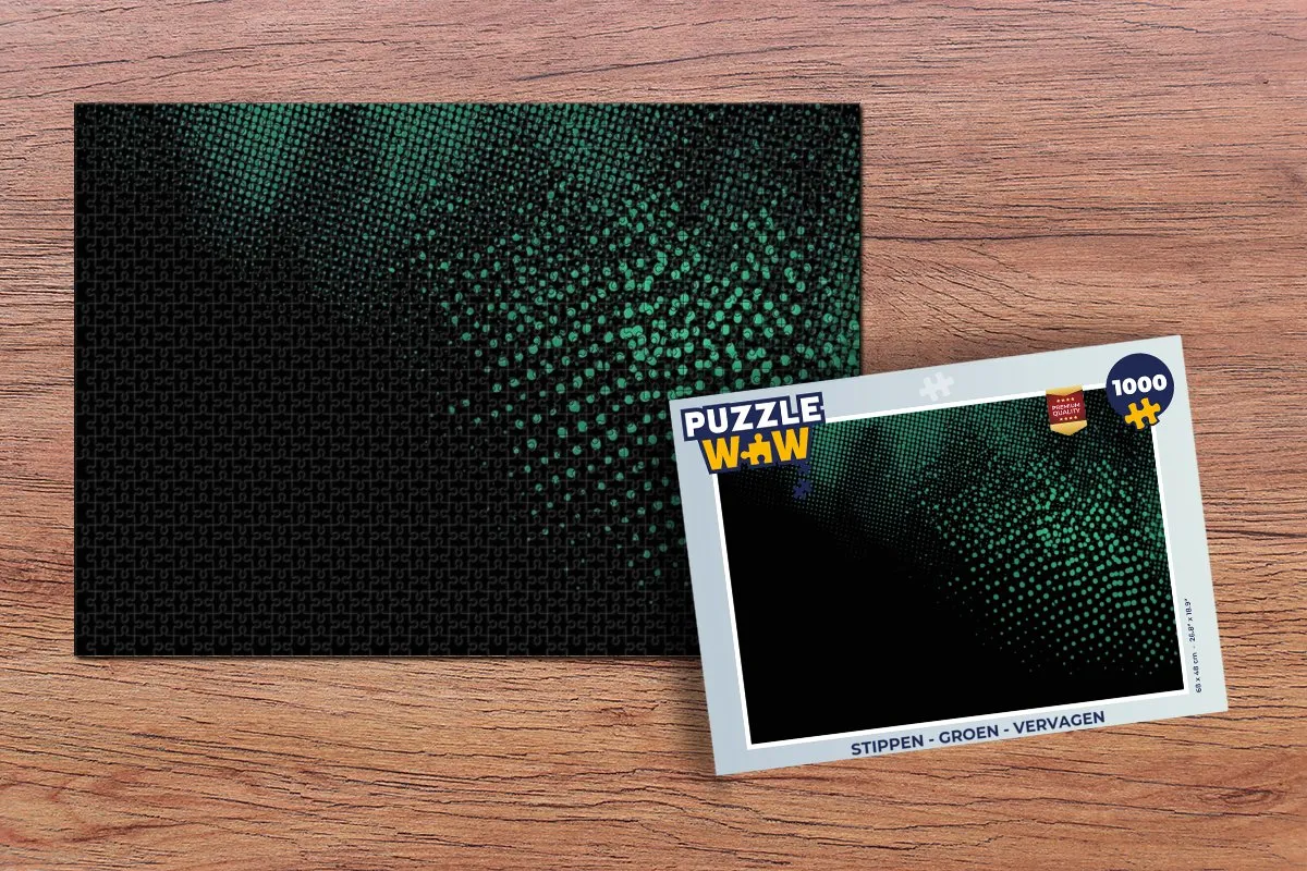 PuzzleWow Stippen Groen Legpuzzel 1000 Stuks - MPN 8721374590042