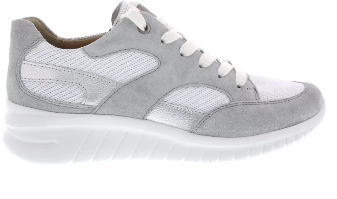 Dames Veterschoenen Hartjes Wave Shoe Grau-weiss Licht Grijs