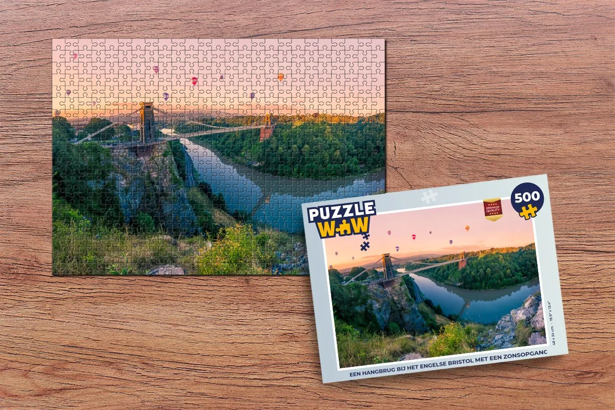 PuzzleWow Bristol Zonsopgang Legpuzzel 500 Stuks - Multicolor