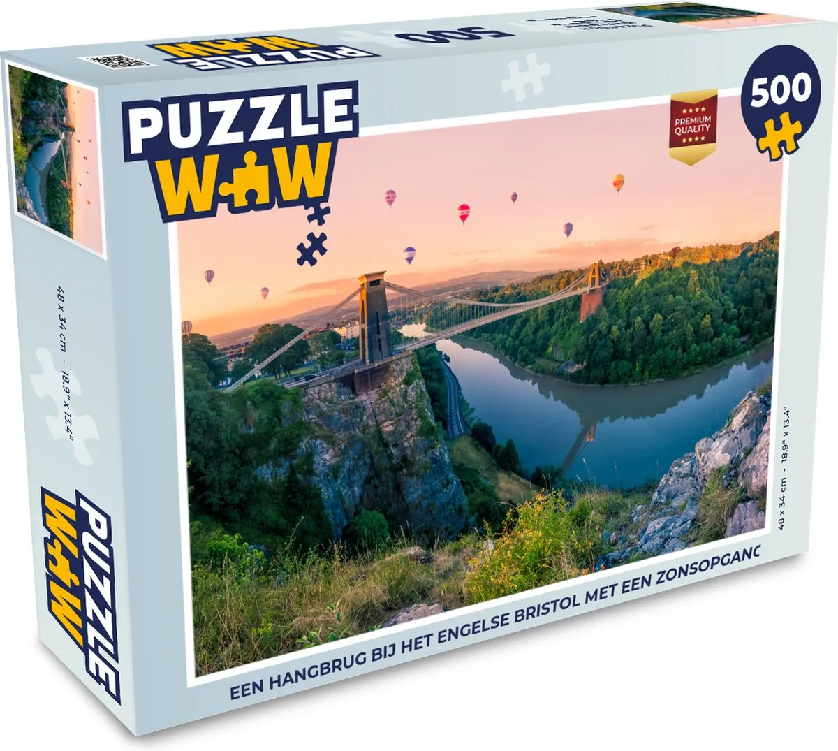 PuzzleWow Bristol Zonsopgang Legpuzzel 500 Stuks