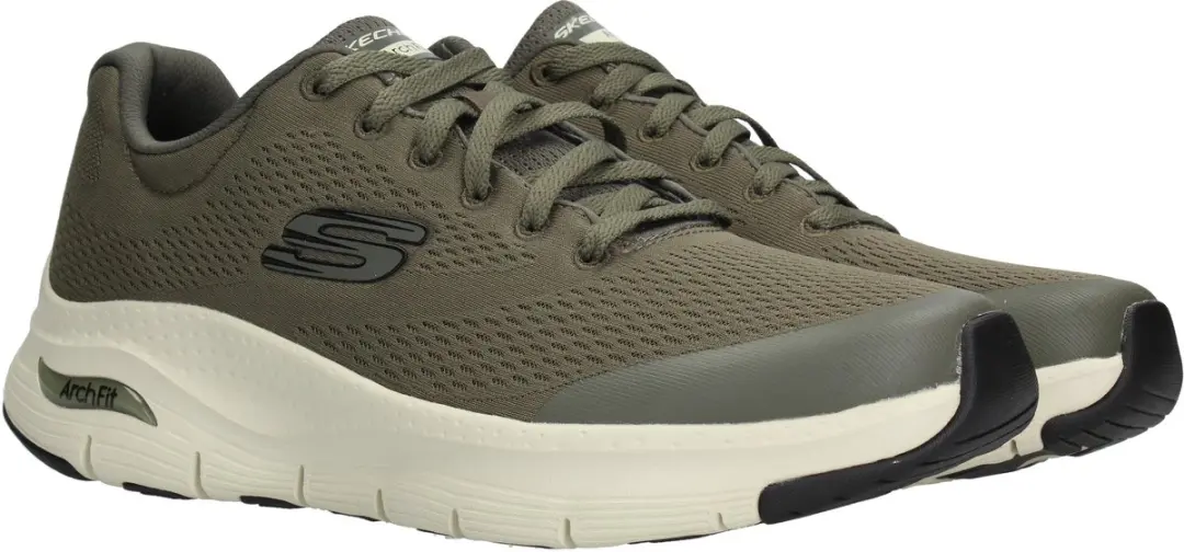 Skechers Arch Fit Heren Sneakers - Olijfgroen - afbeelding 4 van 6