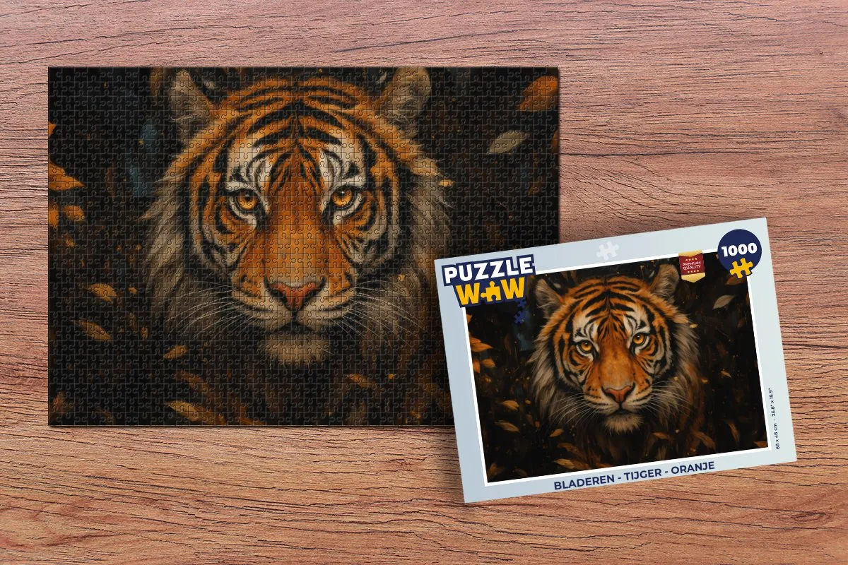 PuzzleWow Tijger Legpuzzel 1000 Stuks - Oranje