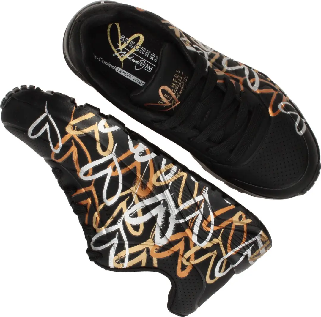 Skechers Uno Lite Metallic Love Meisjes Sneakers - 32 - afbeelding 3 van 6