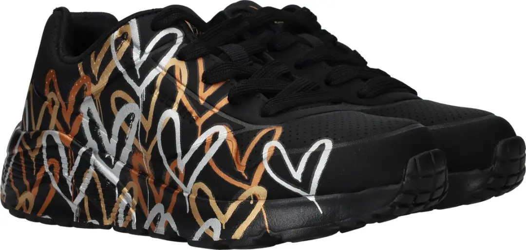 Skechers Uno Lite Metallic Love Meisjes Sneakers - 32 - afbeelding 2 van 6