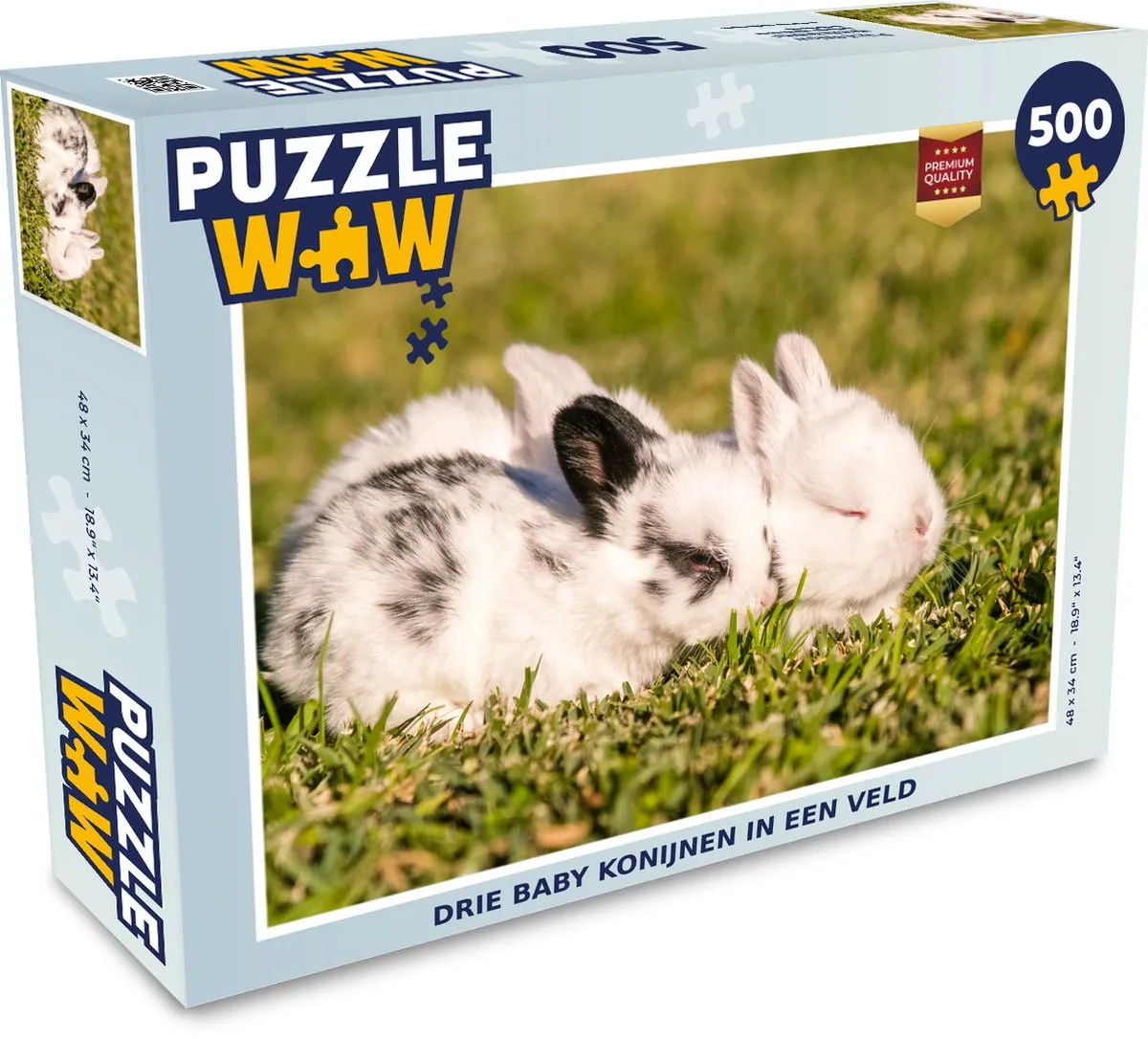 PuzzleWow Baby Konijn Legpuzzel 500 Stuks