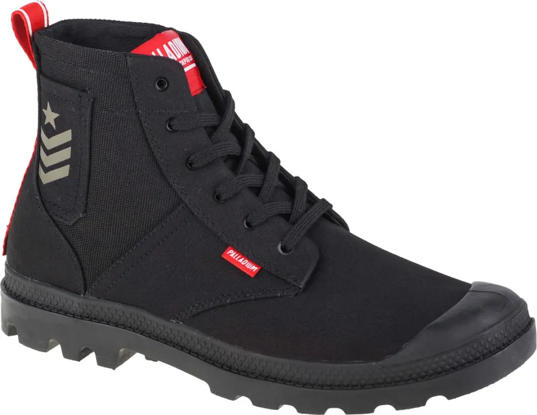 Palladium Pampa Hi Army, Unisex, Zwart, Sneakers, maat: 37