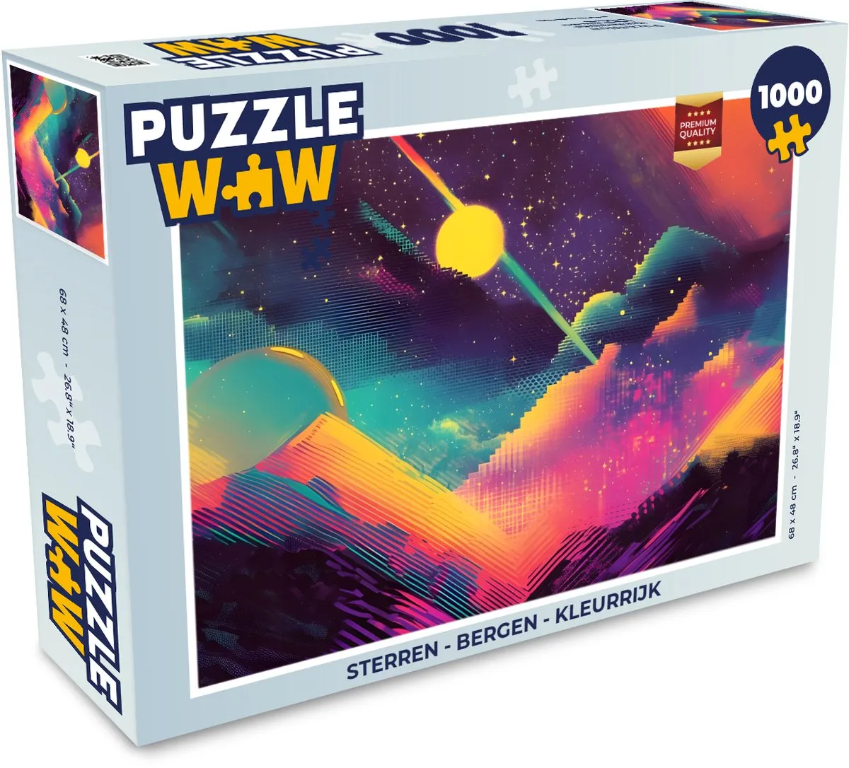 PuzzleWow Sterren - Bergen Legpuzzel 1000 Stuks - Kleurrijk