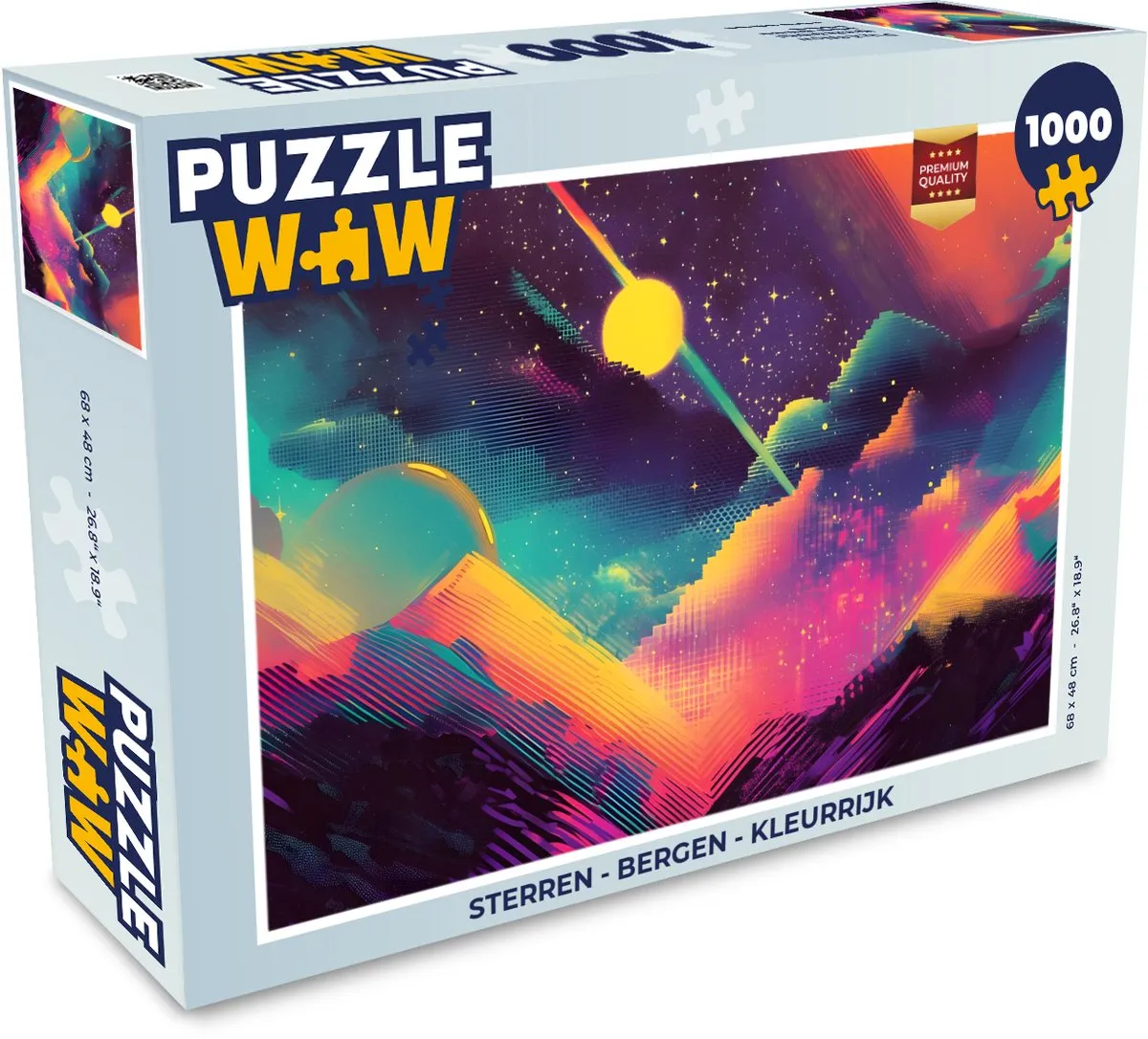 PuzzleWow Sterren - Bergen Legpuzzel 1000 Stuks - Kleurrijk