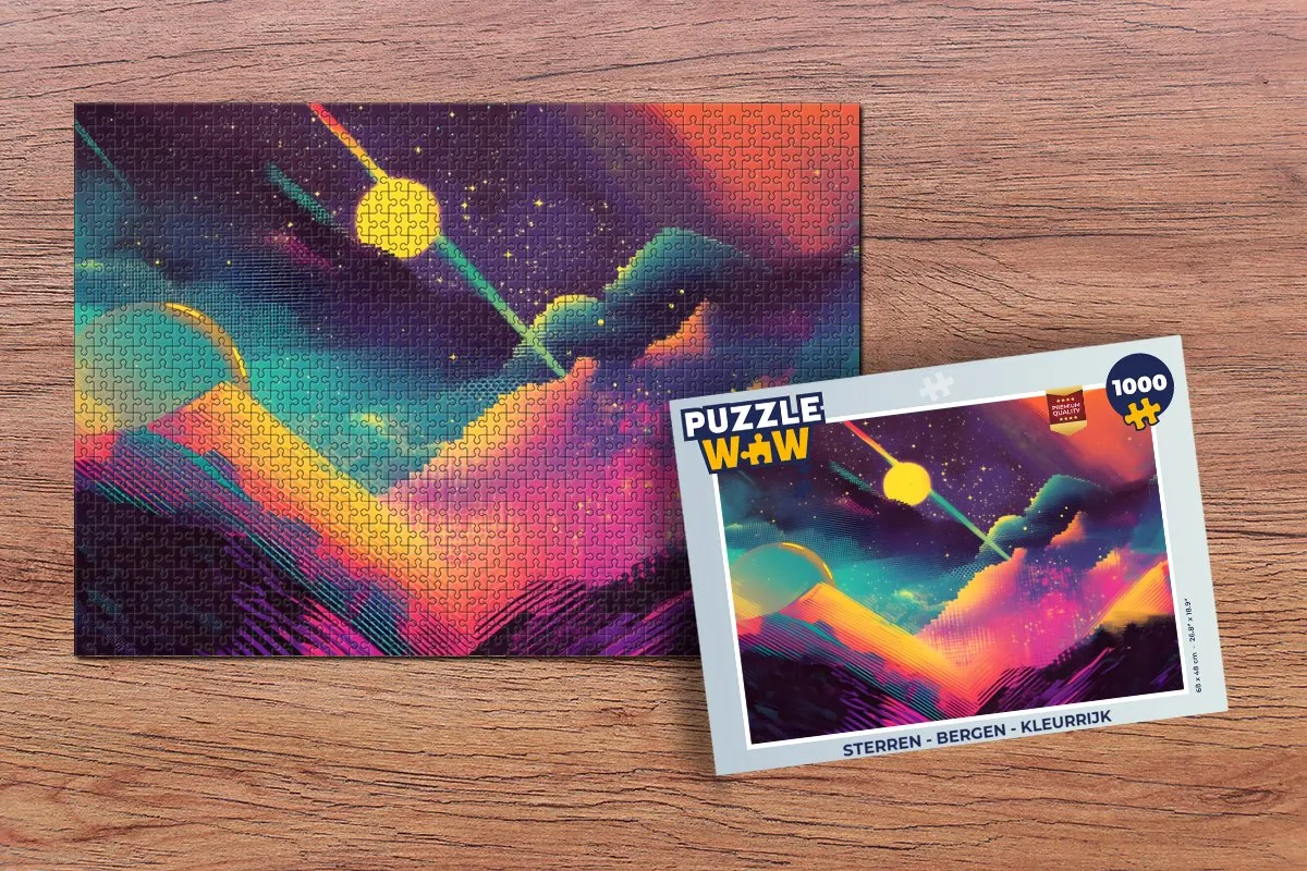 PuzzleWow Sterren - Bergen Legpuzzel 1000 Stuks - Kleurrijk
