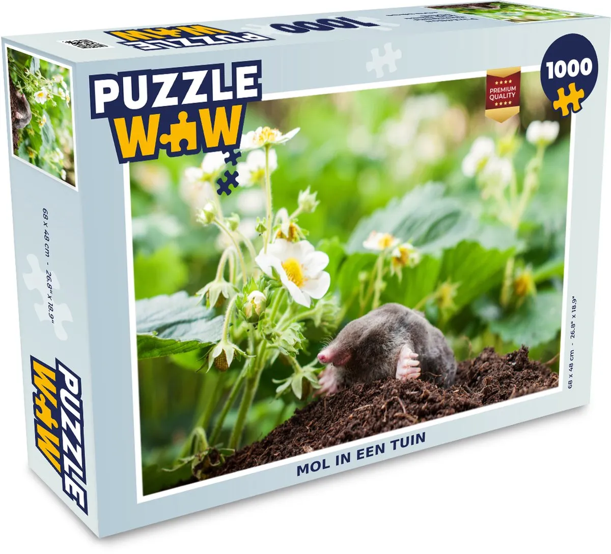 PuzzleWow Mol Legpuzzel 1000 Stuks - Multicolor