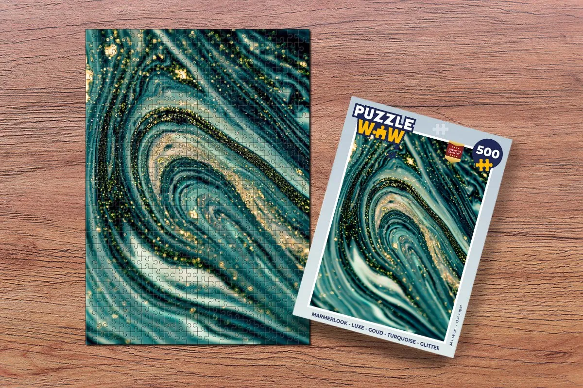 PuzzleWow Marmerlook Legpuzzel 500 Stuks - Multicolor