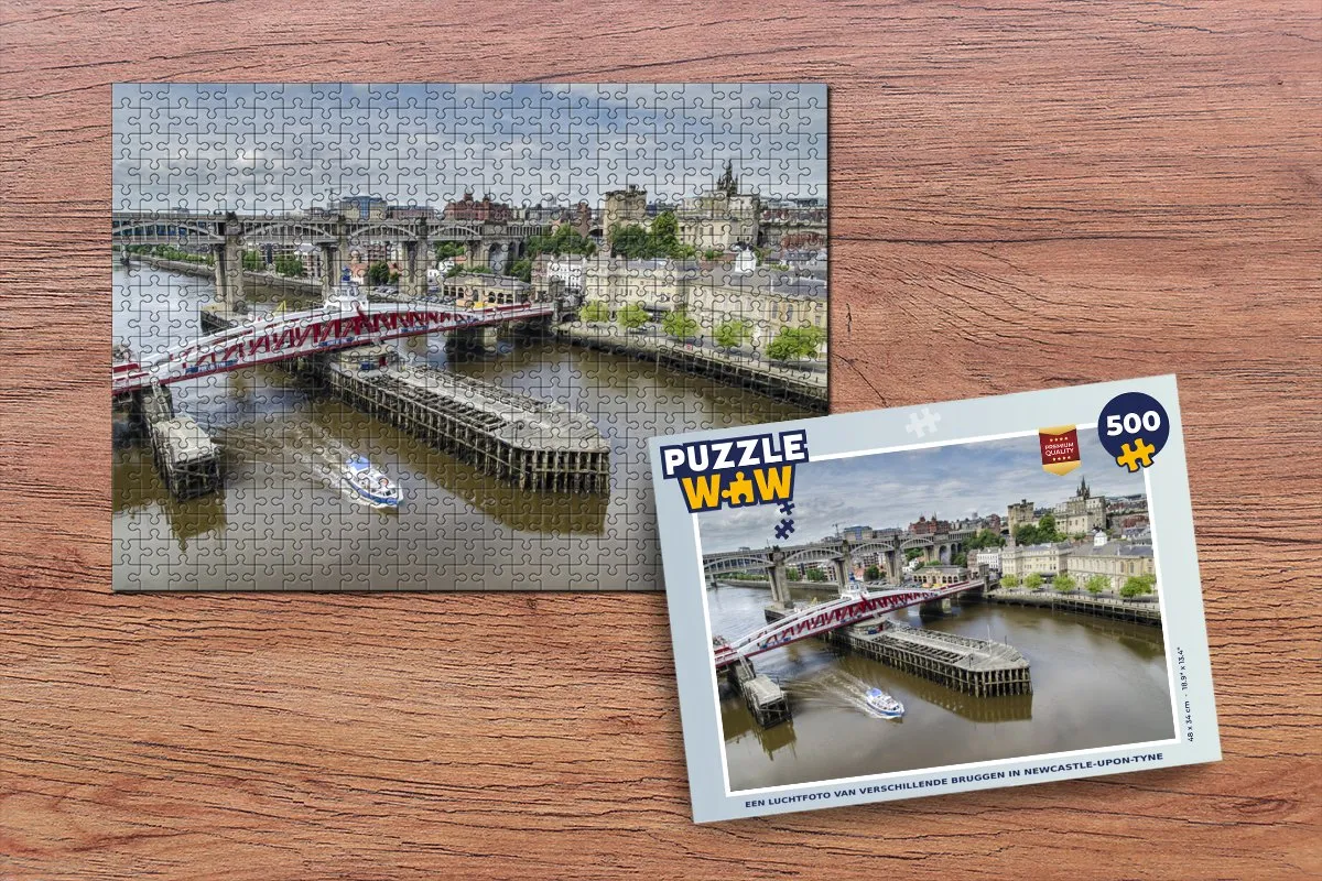 PuzzleWow Legpuzzel Newcastle-upon-Tyne 500 Stuks - Multicolor