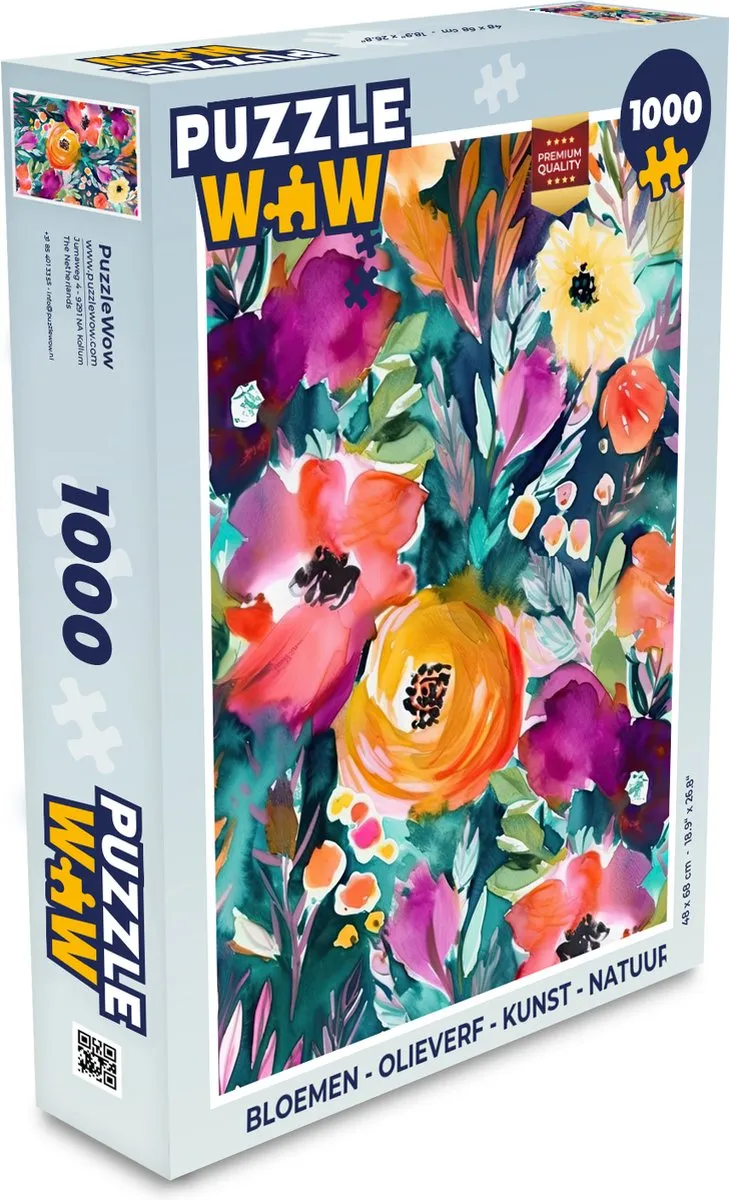 PuzzleWow Bloemen Legpuzzel 1000 Stuks - Multicolor