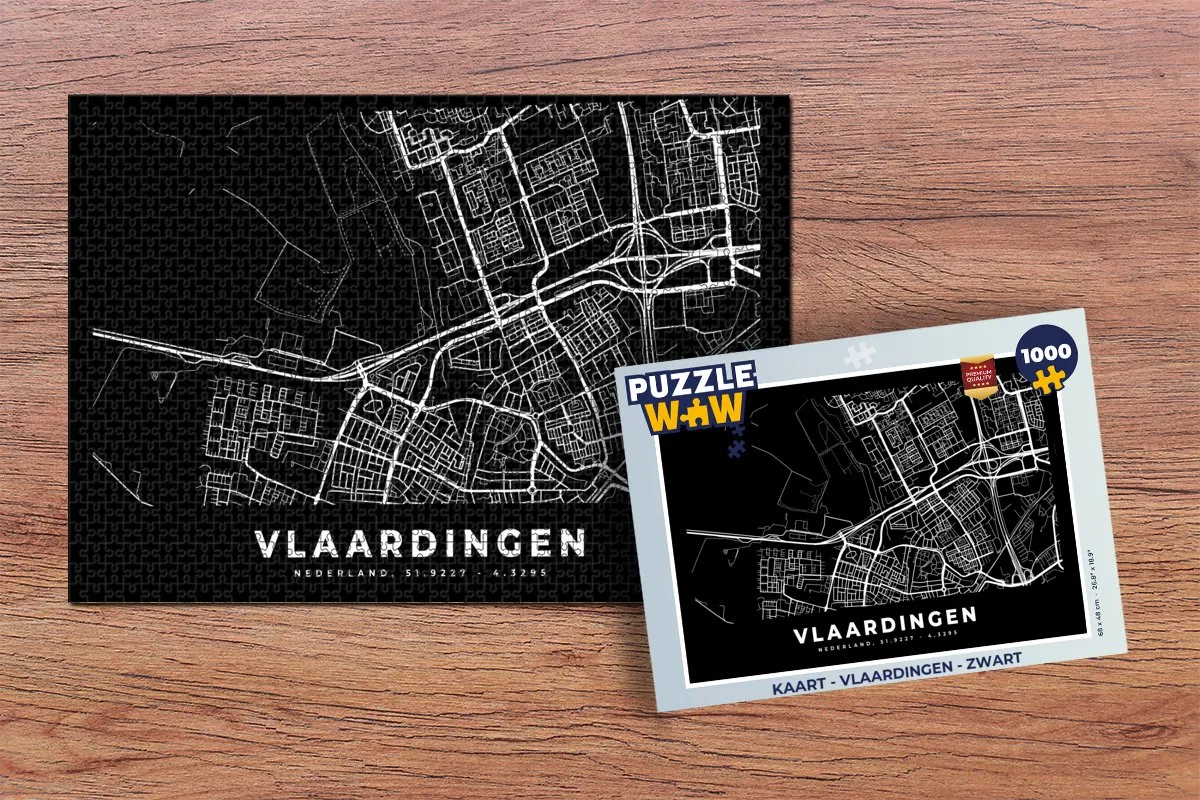 PuzzleWow Legpuzzel Vlaardingen 1000 Stuks - Multicolor