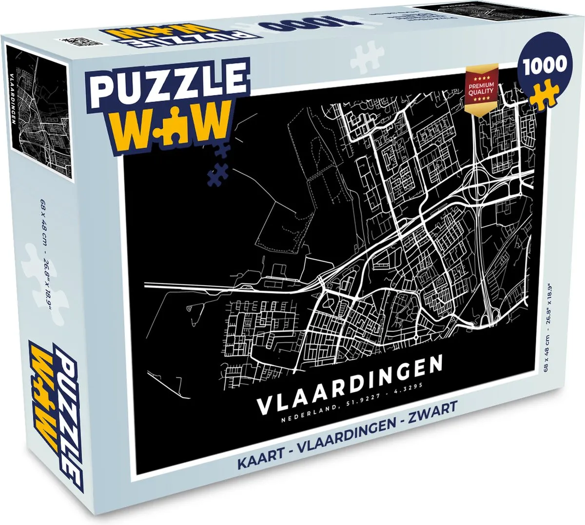 PuzzleWow Legpuzzel Vlaardingen 1000 Stuks - Multicolor