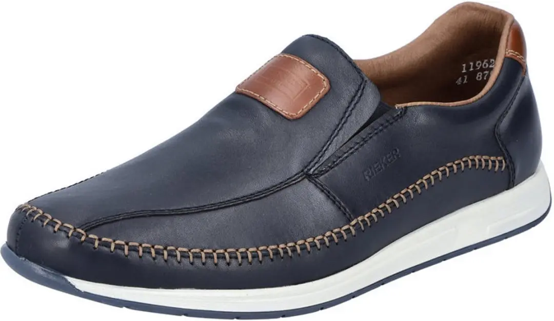 Rieker Instappers blauw Leer - Maat 45