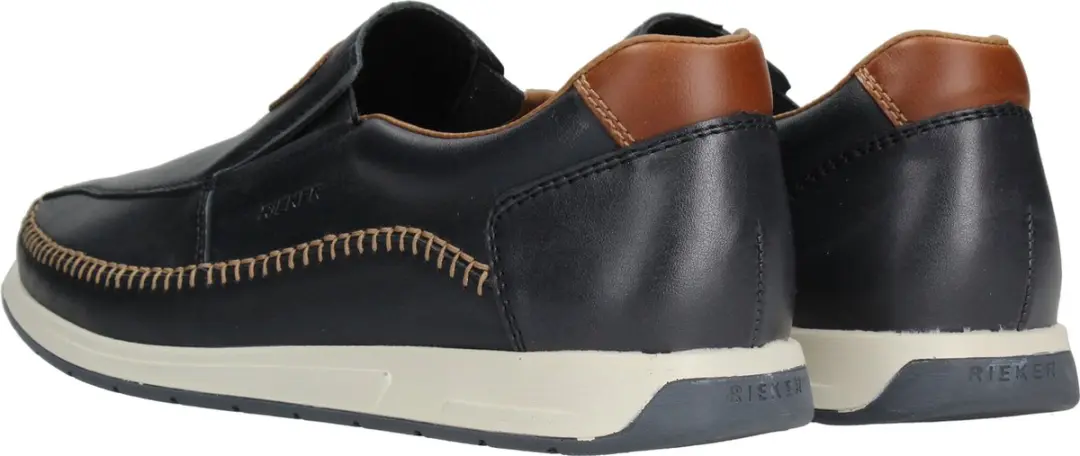 Rieker Instappers blauw Leer - Maat 45