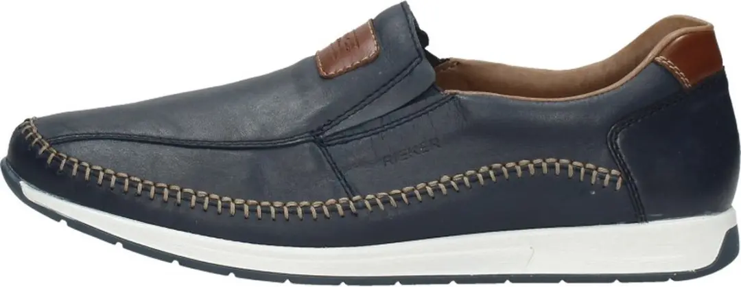 Rieker Instappers blauw Leer - Maat 45