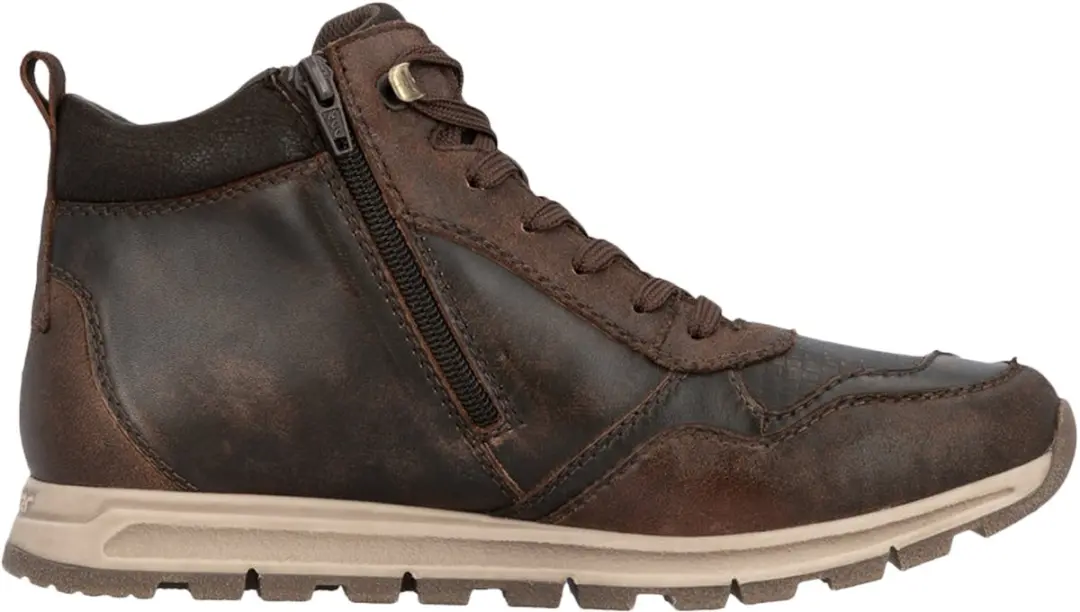 Hoge leren sneakers Kastanie