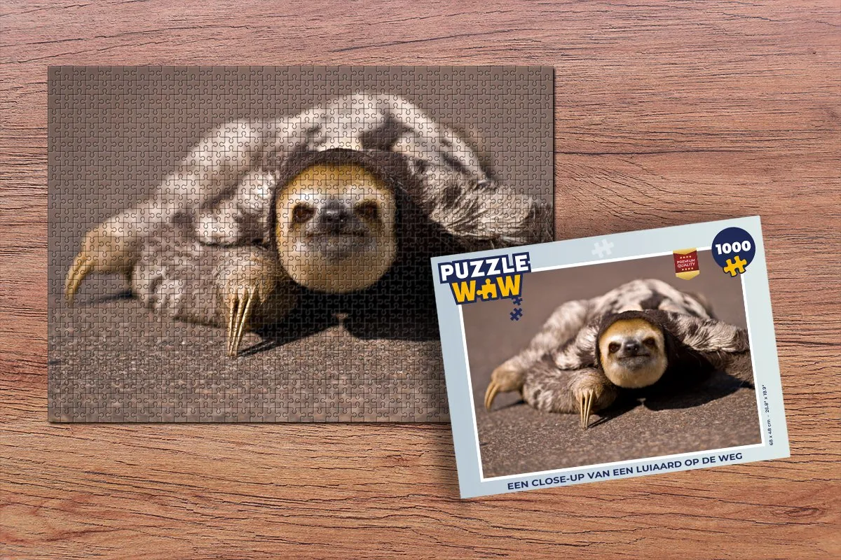PuzzleWow Luiaard Legpuzzel 1000 Stuks