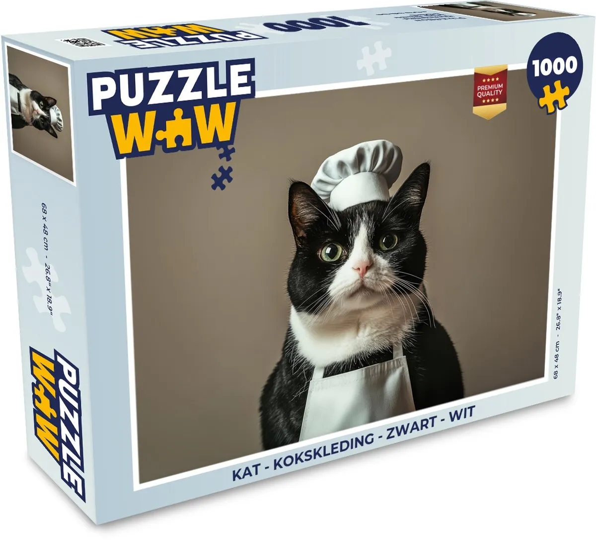 PuzzleWow Kat Kokskleding Legpuzzel 1000 Stuks - MPN 8721169379623