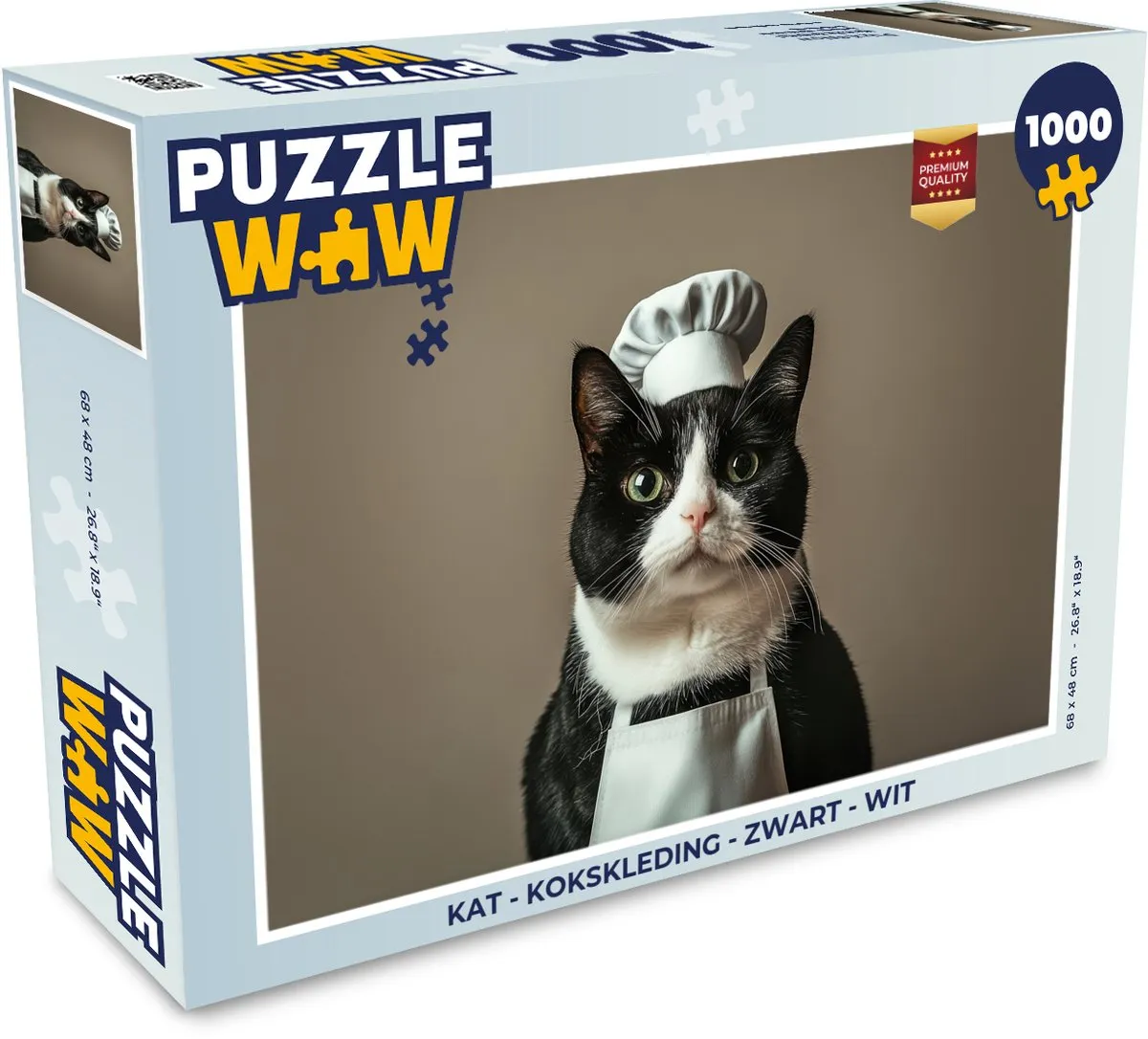 PuzzleWow Kat Kokskleding Legpuzzel 1000 Stuks - MPN 8721169379623