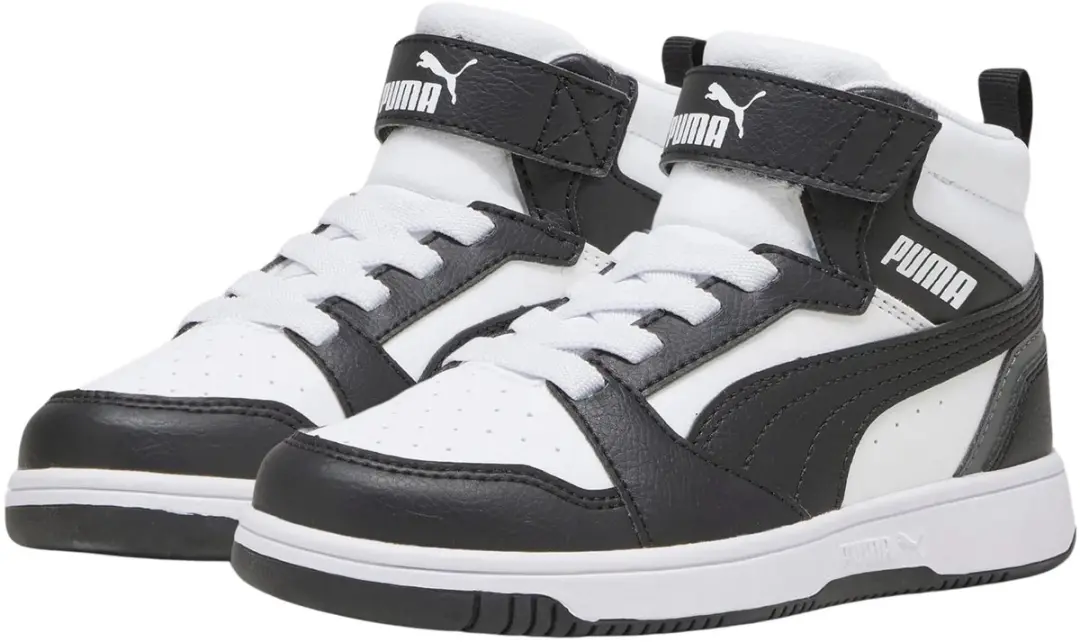 PUMA Rebound V6 Mid AC+ PS Sneakers - PUMA White/Black/Grijs - afbeelding 3 van 6