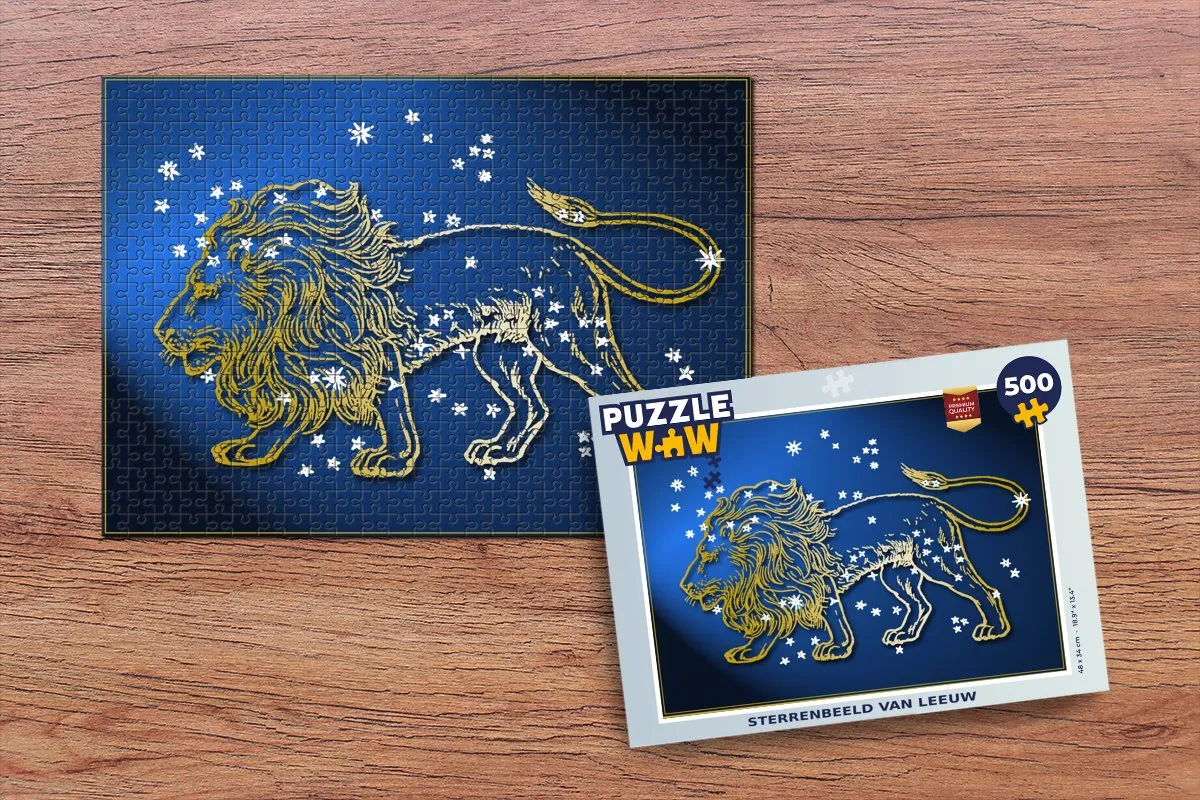 PuzzleWow Sterrenbeeld Leeuw Legpuzzel 500 Stuks - Multicolor
