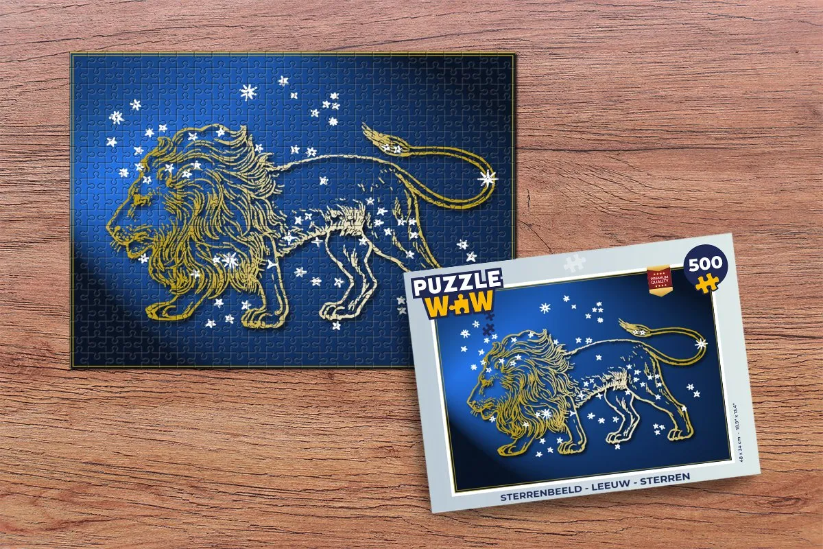 PuzzleWow Sterrenbeeld Leeuw Legpuzzel 500 Stuks - Multicolor