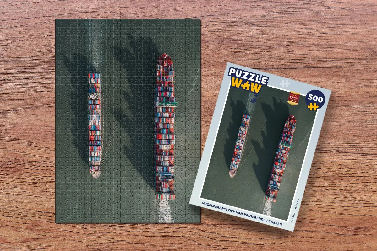 PuzzleWow Passerende Schepen Legpuzzel 500 Stuks - Multicolor