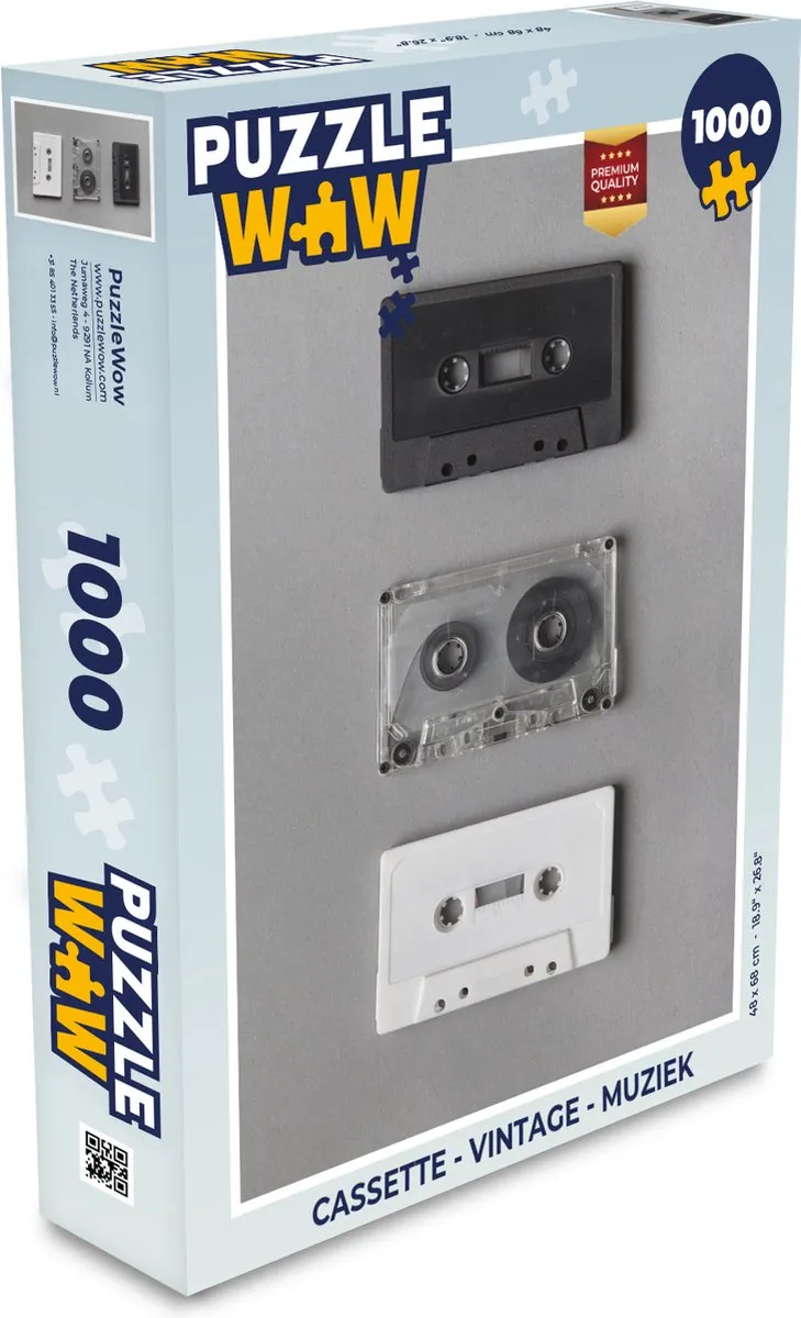 PuzzleWow Vintage Muziek Legpuzzel 1000 Stuks