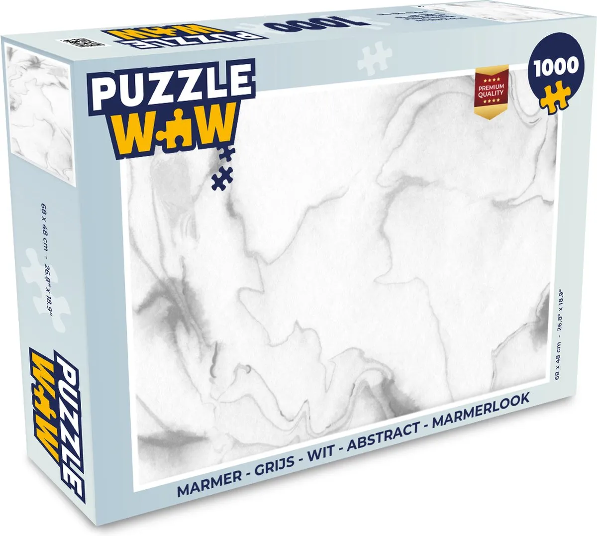 PuzzleWow Marmerlook Legpuzzel 1000 Stuks - Multicolor