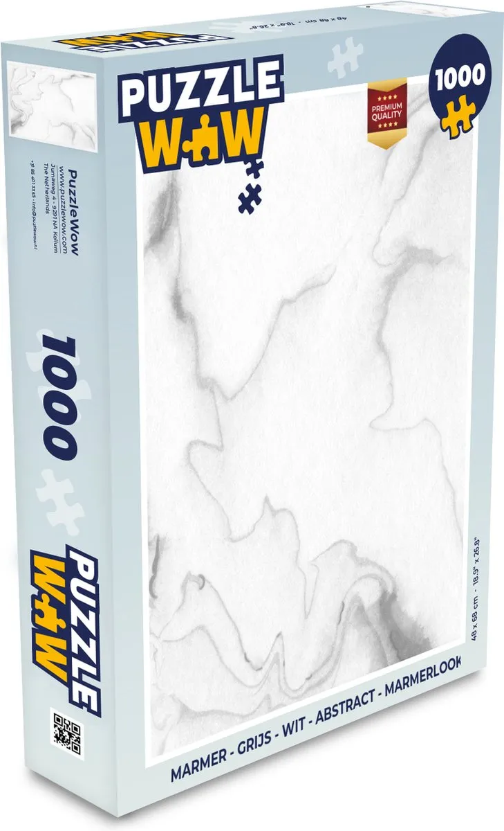 PuzzleWow Marmerlook Legpuzzel 1000 Stuks - Multicolor