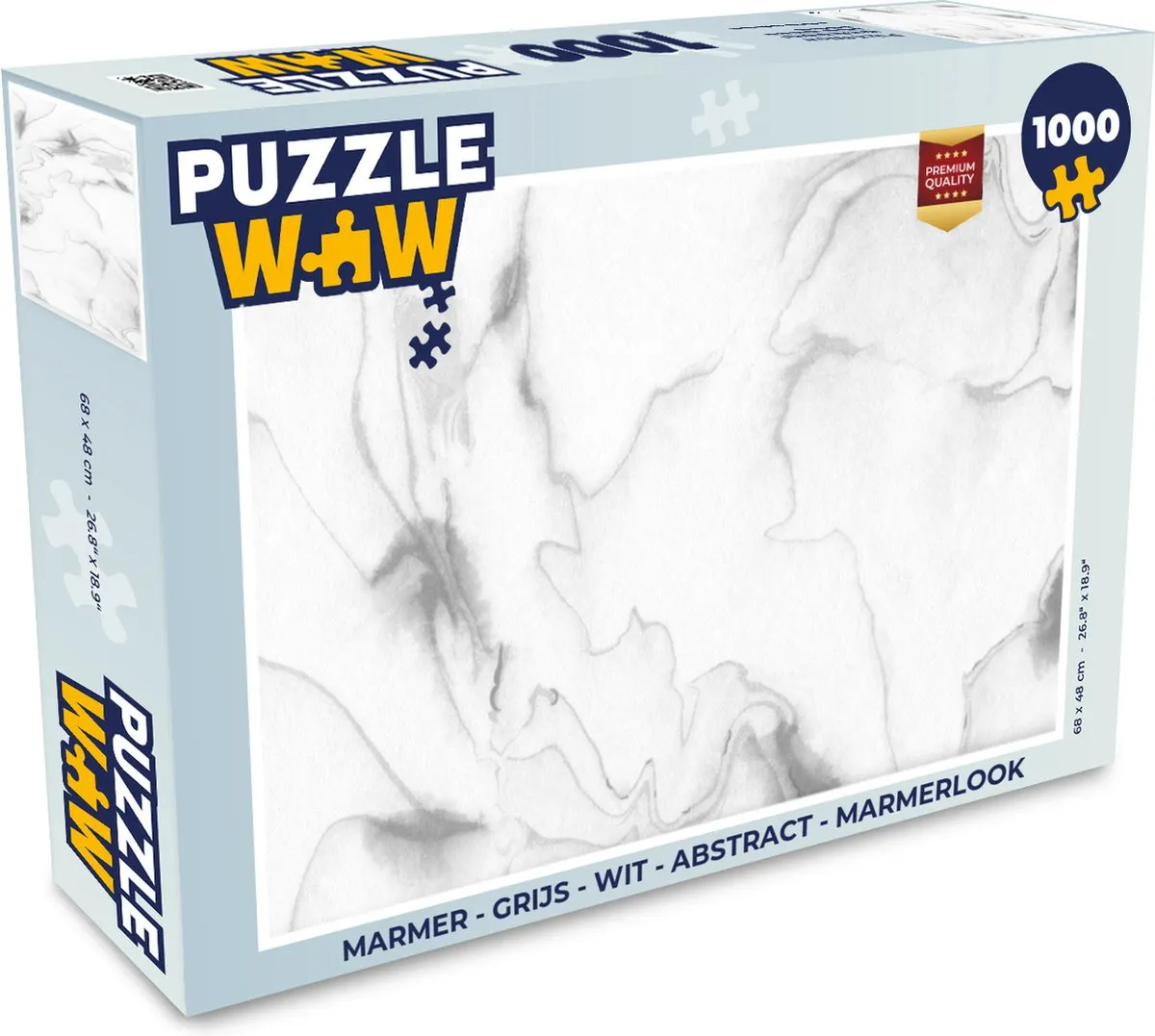 PuzzleWow Marmerlook Legpuzzel 1000 Stuks - Multicolor