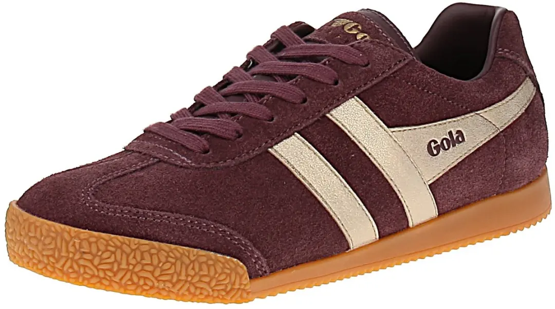 Gola Harrier Mirror Dames Sneakers CLA156 - Cocoa/Gold/Gum - afbeelding 2 van 6