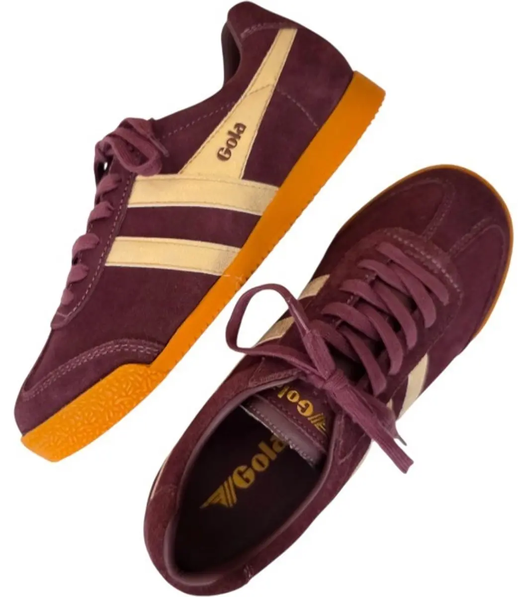 Gola Harrier Mirror Dames Sneakers CLA156 - Cocoa/Gold/Gum - afbeelding 5 van 6