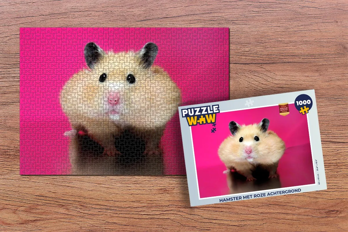 PuzzleWow Hamster Legpuzzel 1000 Stuks - Multicolor