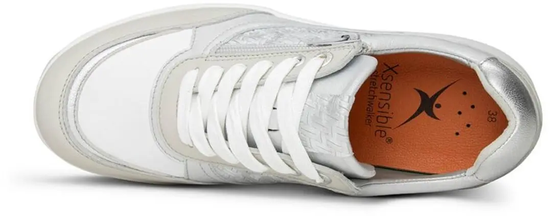 Xsensible Stretchwalker Sneaker Pristina 30231.3.806 - 40 - Wit/Grijs