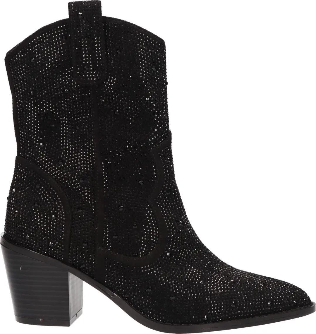 La Strada Western Boot Zwart Textiel