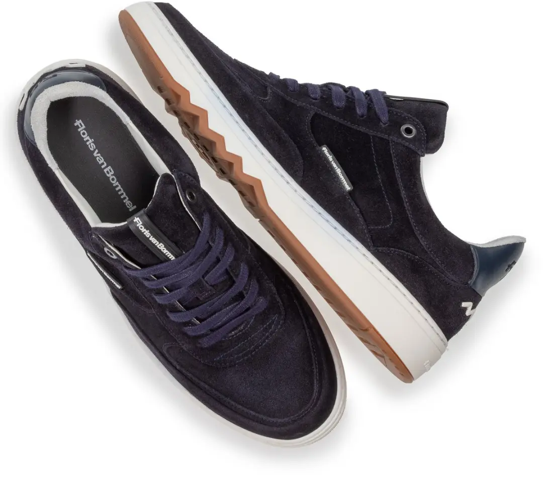 Floris van Bommel De Kupster SFM 10143 41 03 Heren Sneakers - Blauw Suede - afbeelding 3 van 6