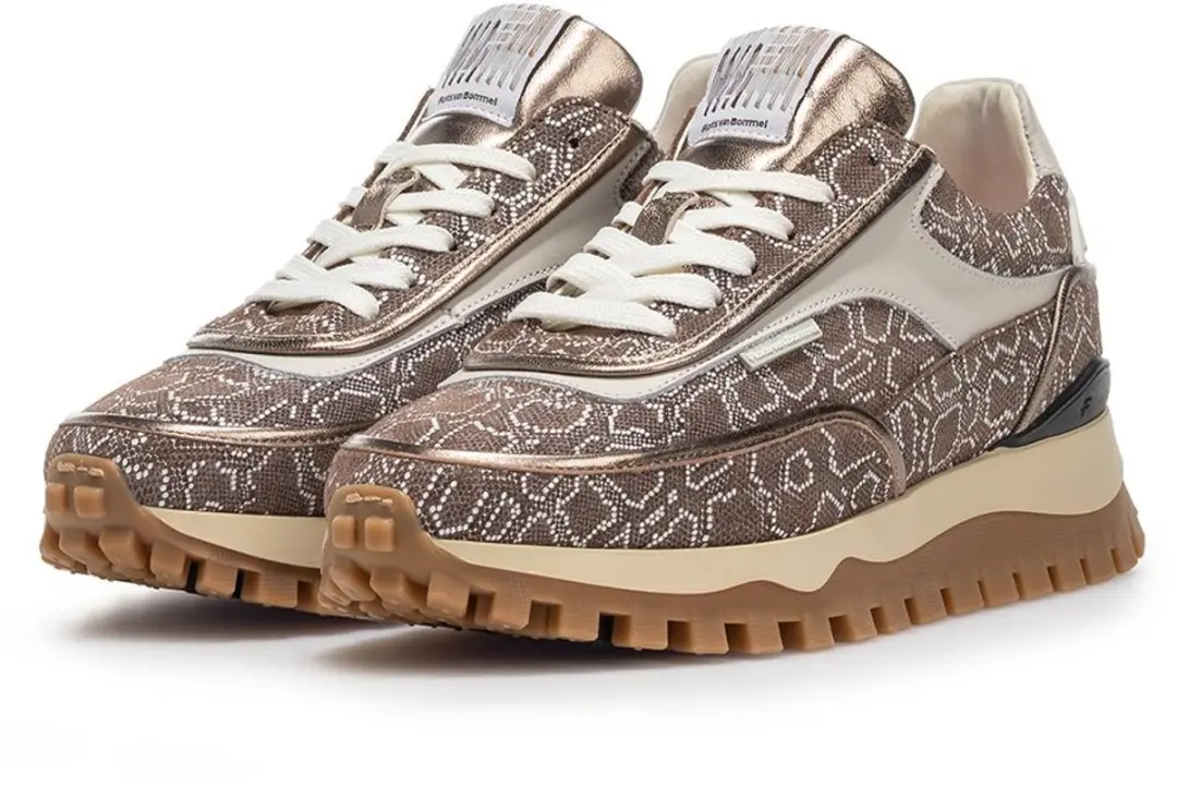 Floris van Bommel Grommi 02.13 Dames Sneakers - Bruin - Maat 41 - afbeelding 4 van 6