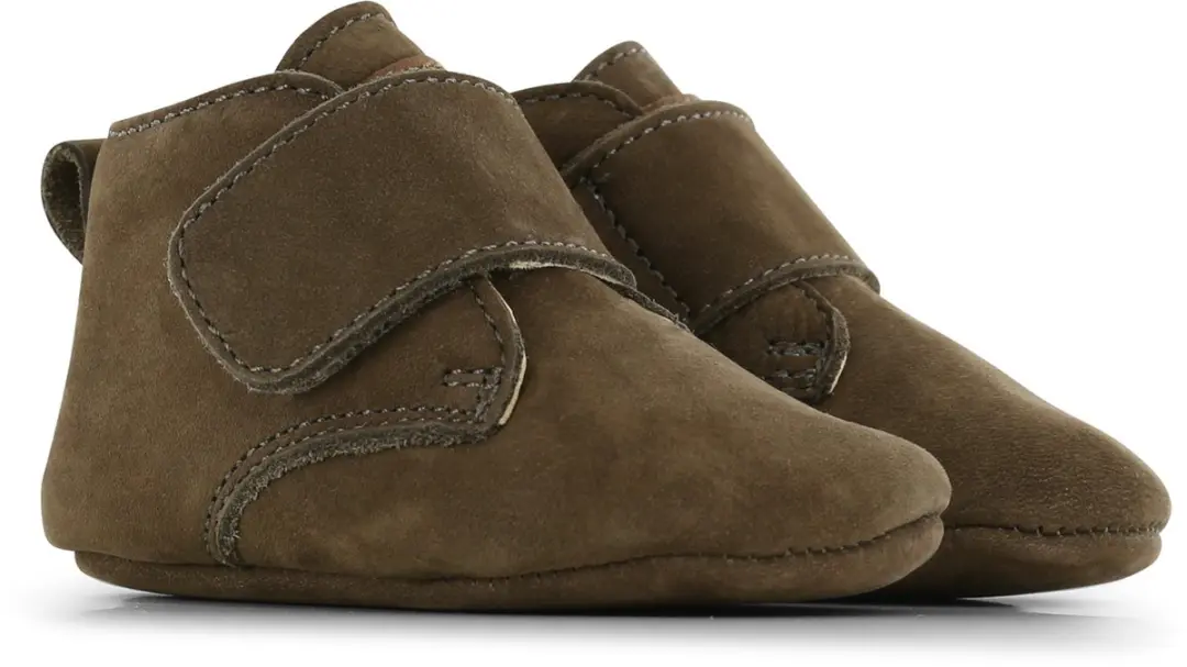 Shoesme Newborn Groen Slofje Klittenband
