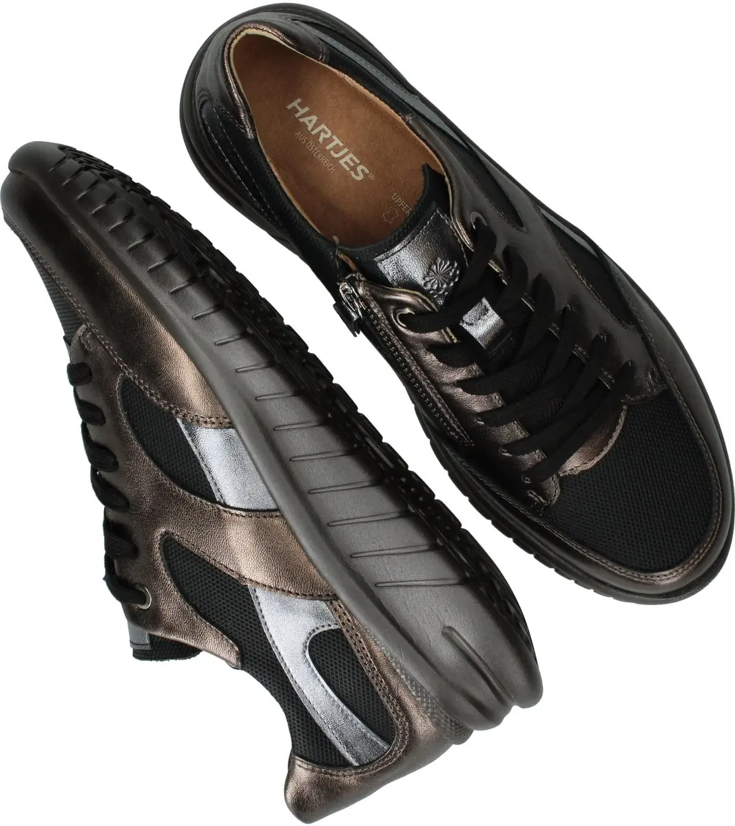 Hartjes Wave Shoe 162.2402 Dames Veterschoenen - Brons - Maat 37.5
