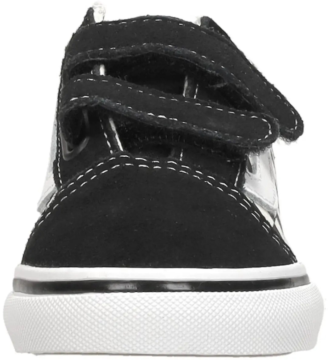 Vans Old Skool V Checkerboard Sneakers - Zwart Leer - afbeelding 3 van 6