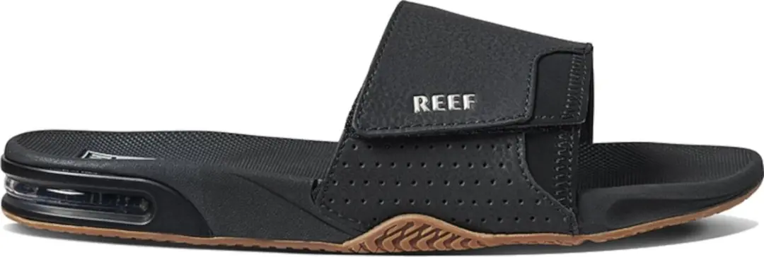 Reef Fanning Slides - Zwart/Zilver - Maat 43