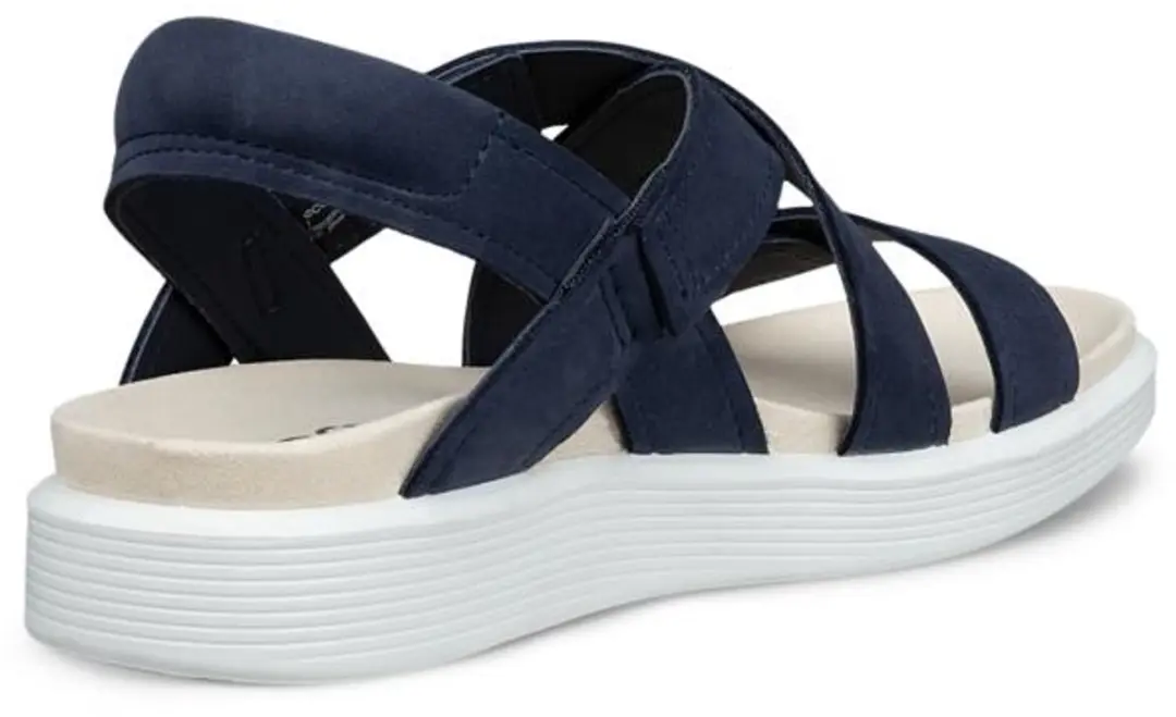 ECCO Soft Sandal W Dames Sandalen 41 - Blauw/Wit