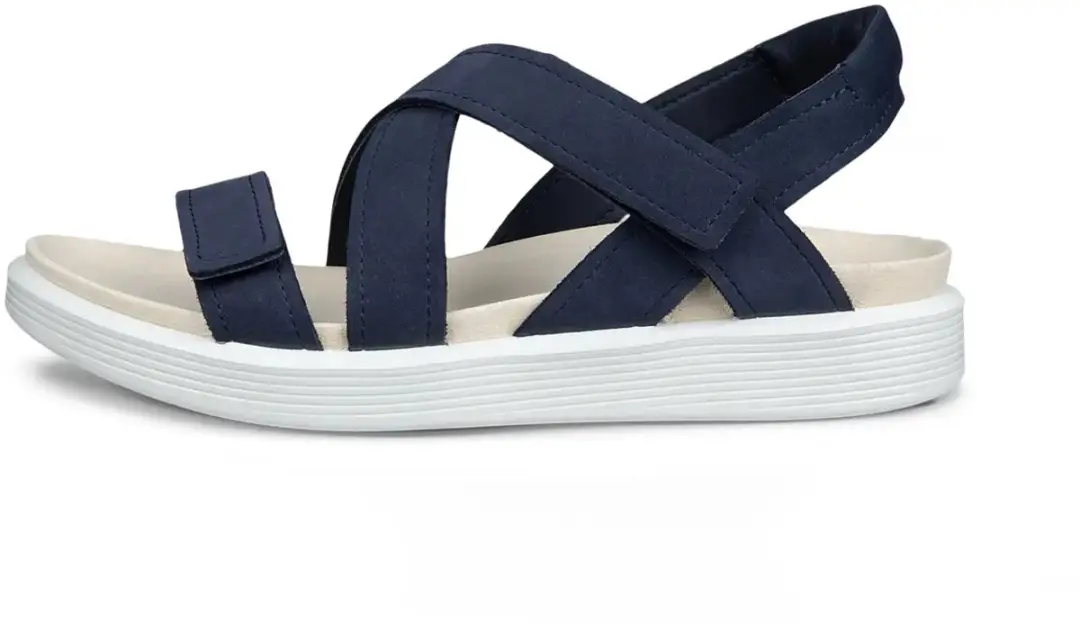 ECCO Soft Sandal W Dames Sandalen 41 - Blauw/Wit