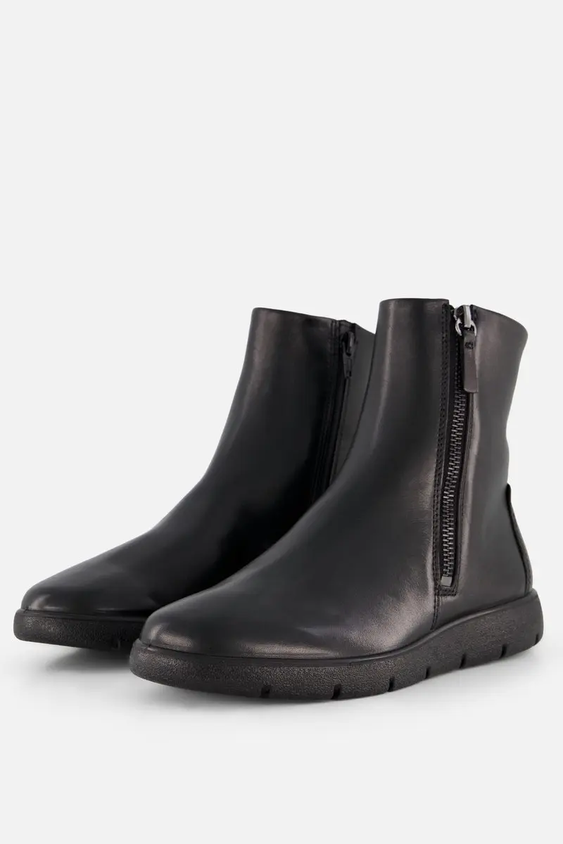 Ecco bella 2 W zip enkellaarsjes zwart