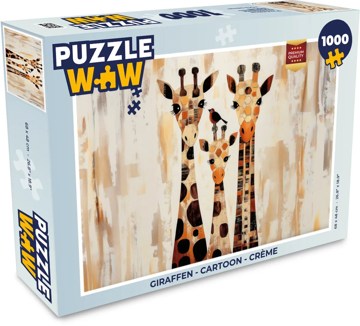 PuzzleWow Giraffen Legpuzzel 1000 Stuks - Cartoon