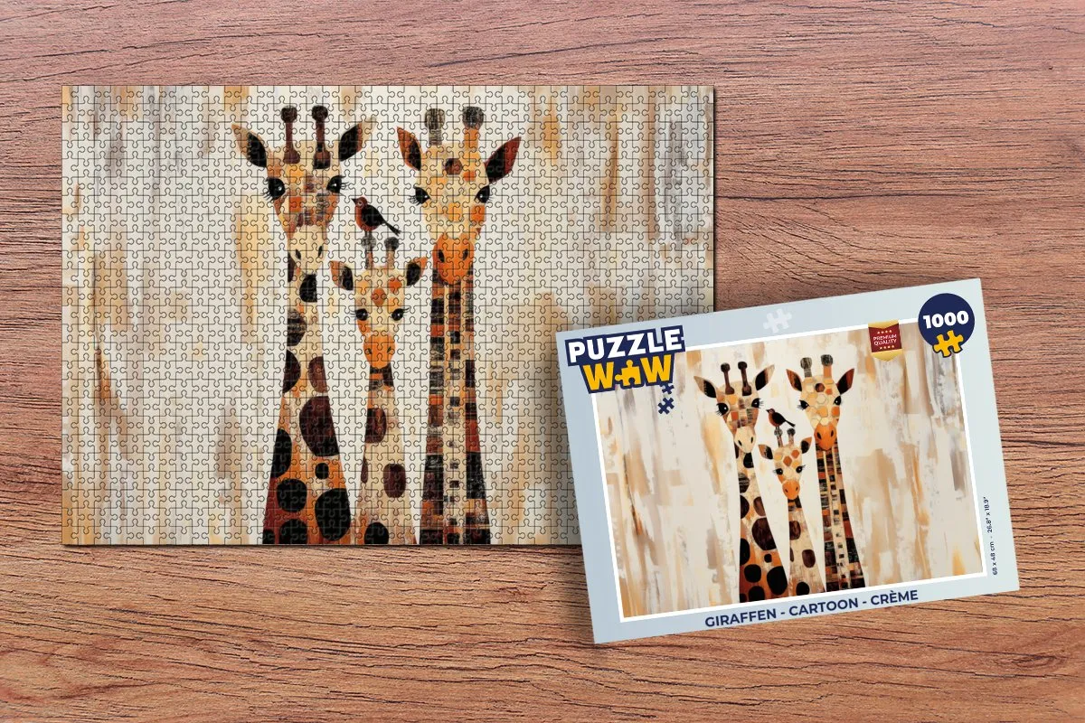 PuzzleWow Giraffen Legpuzzel 1000 Stuks - Cartoon